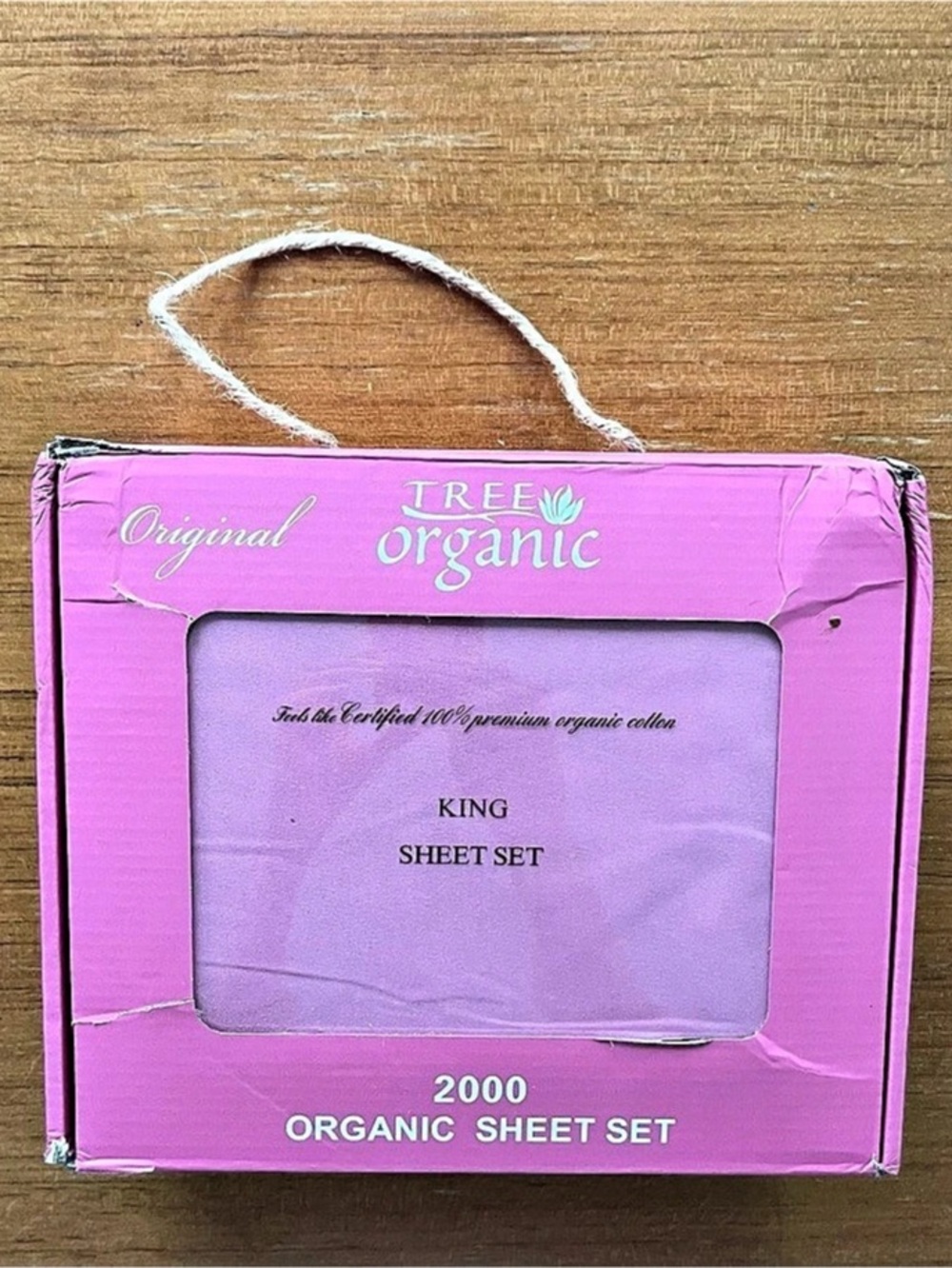 Tree Organic 2000 Organic Sheet Set - King Pink & Purple